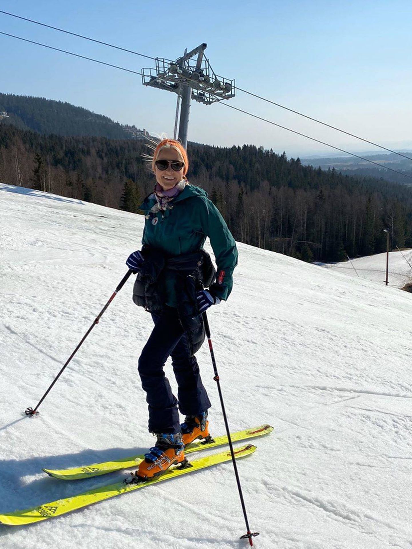 Mette-Marit, practicando esquí. (Instagram @crownprincessmm)