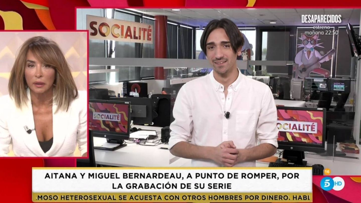 María Patiño y Miguel Ángel Rech en 'Socialité'. (Mediaset España)