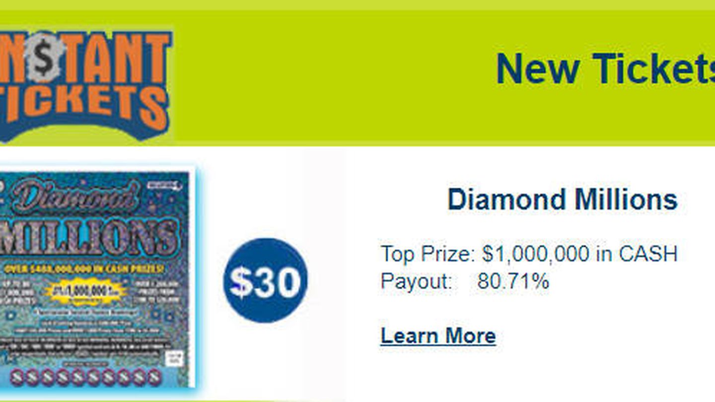 El juego al que ganó Janet es el 'Diamond Millions' y es el más caro de los rasca y gana
