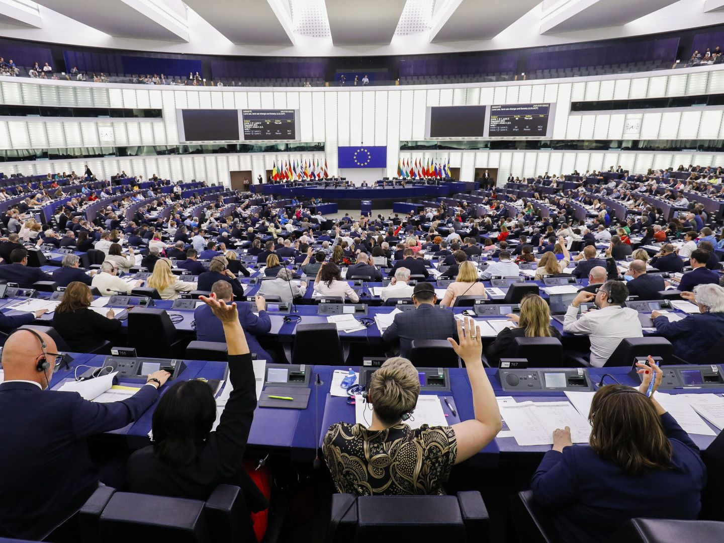 Votación en el Parlamento Europeo. (EFE)