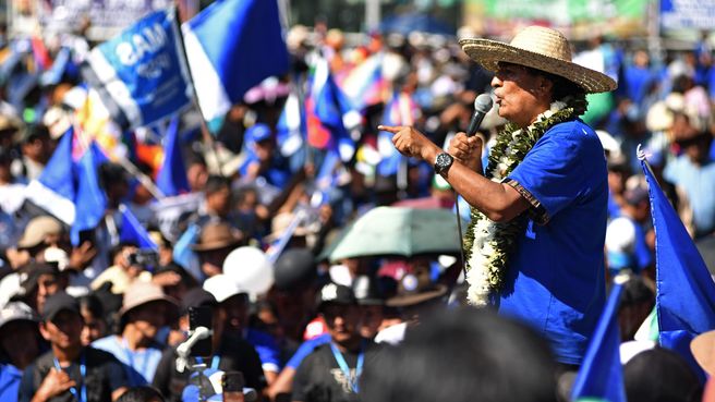 Foto de Evo Morales, candidato en las elecciones presidenciales