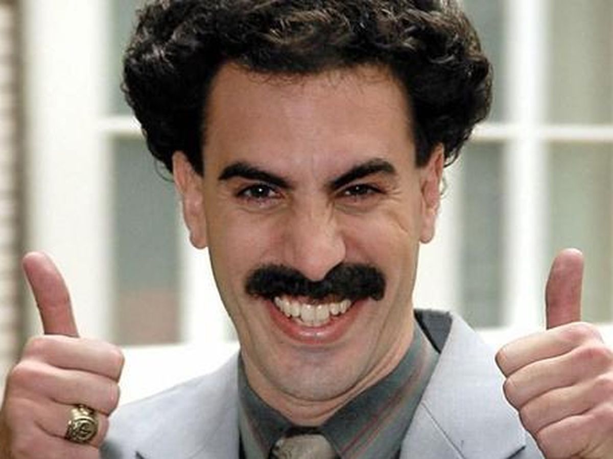 Foto: Sacha Baron Cohen caracterizado como Borat.