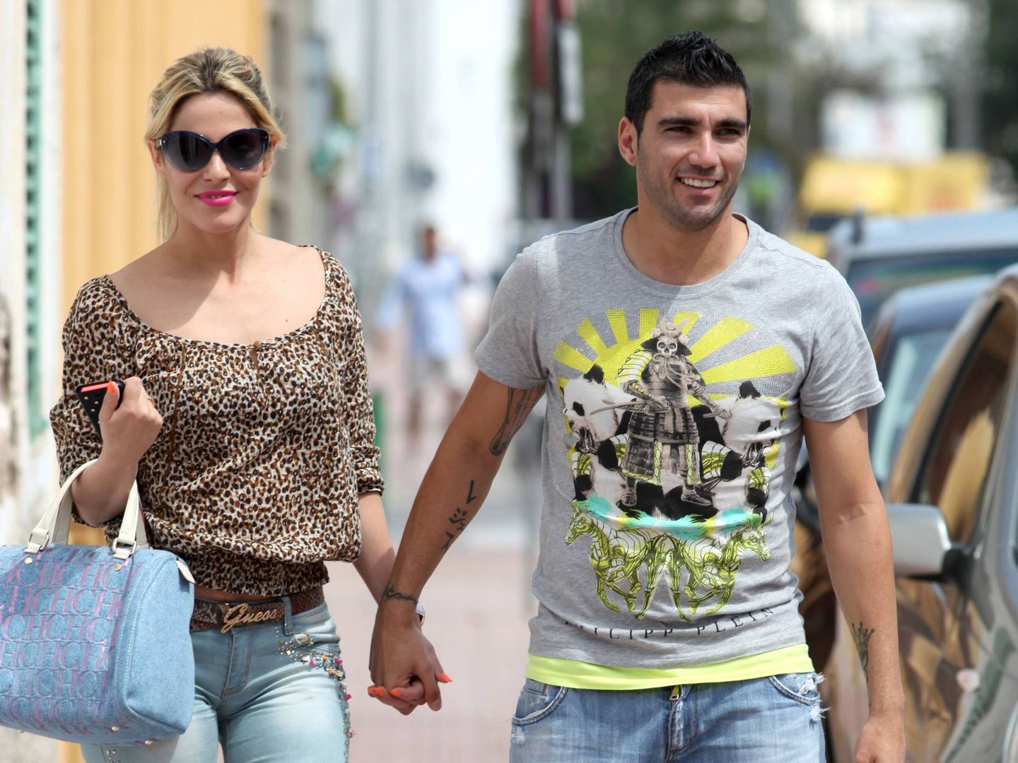 José Antonio Reyes con su primera pareja, Ana, en Ibiza. (Cordon Press)