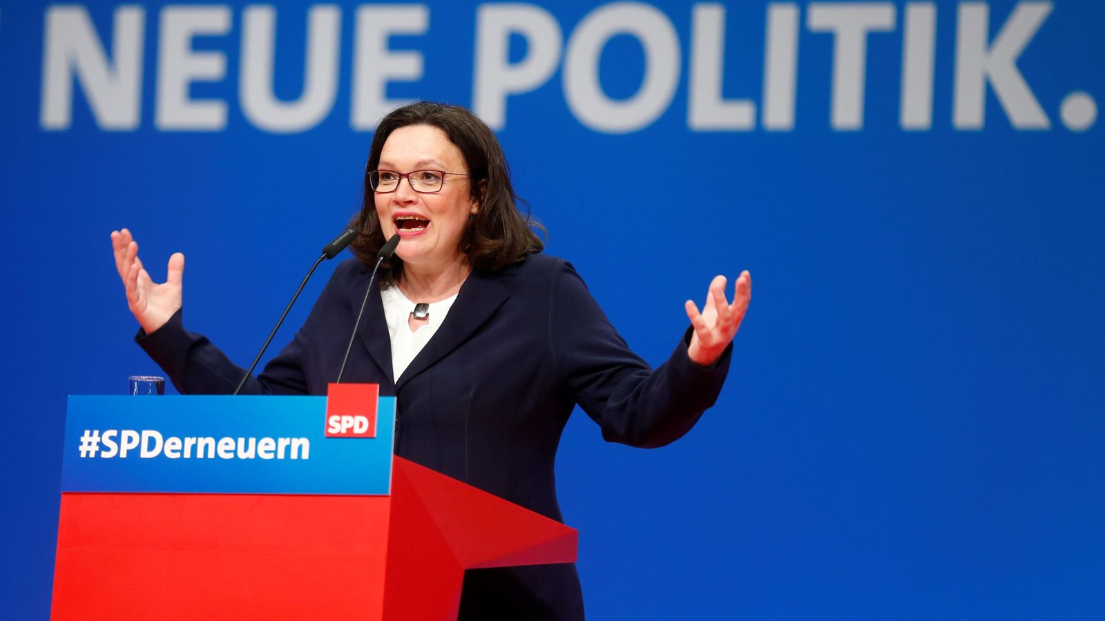 Foto: Andrea Nahles, nueva presidenta de los socialdemócratas alemanes. (Reuters)