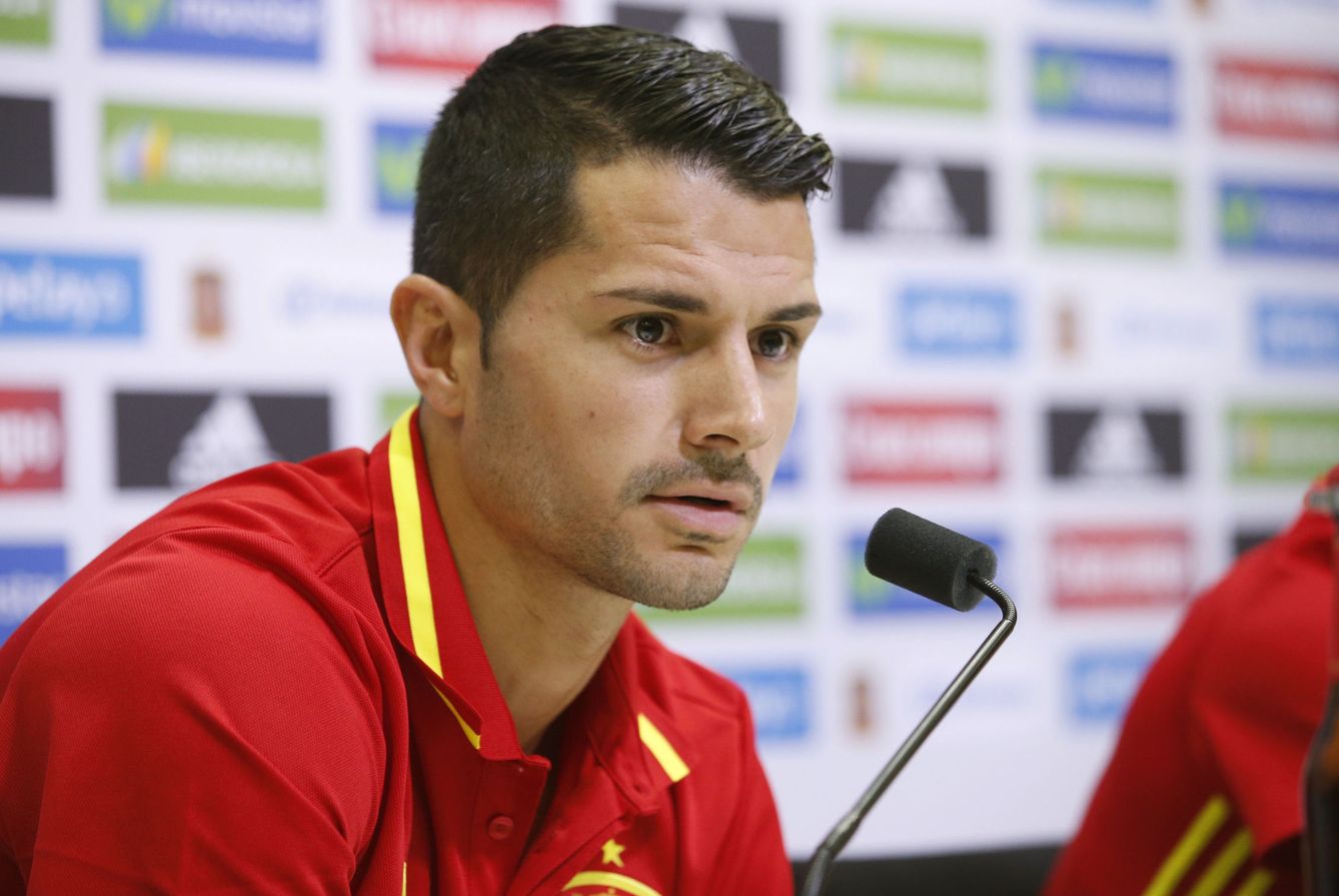 Vitolo durante una rueda de prensa con la selección española. (EFE)