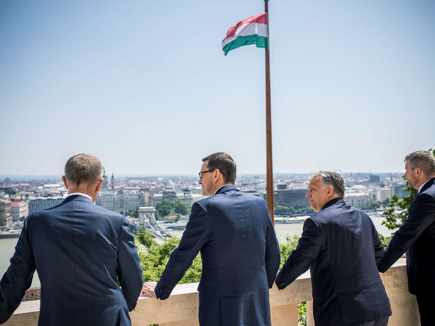 Los cuatro primeros ministros del grupo Visegrado. (EFE)