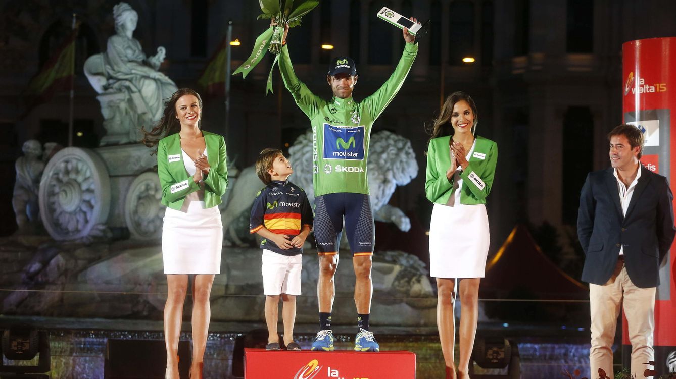 Foto: Valverde pudo subir al podio de la Vuelta por el jersey de la regularidad (EFE).