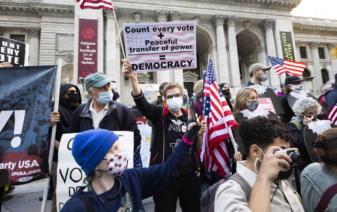 Protesta en Nueva York tras las elecciones. (EFE) 