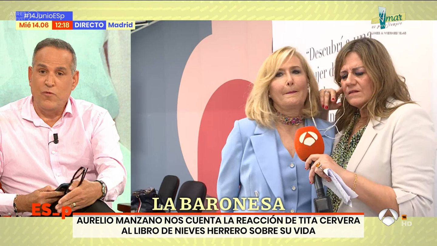 Aurelio Manzano y Nieves Herrero, en 'Espejo público'. (Antena 3)