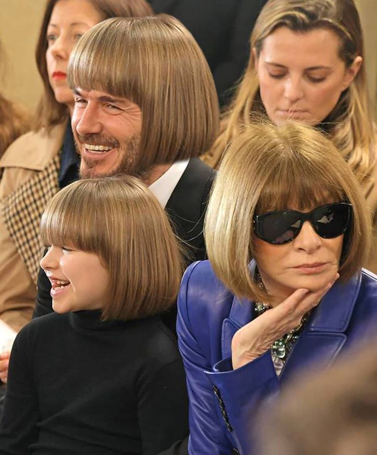 Foto: La imagen del día, Anna Wintour y Harper Beckham con el mismo peinado. (@siduations)