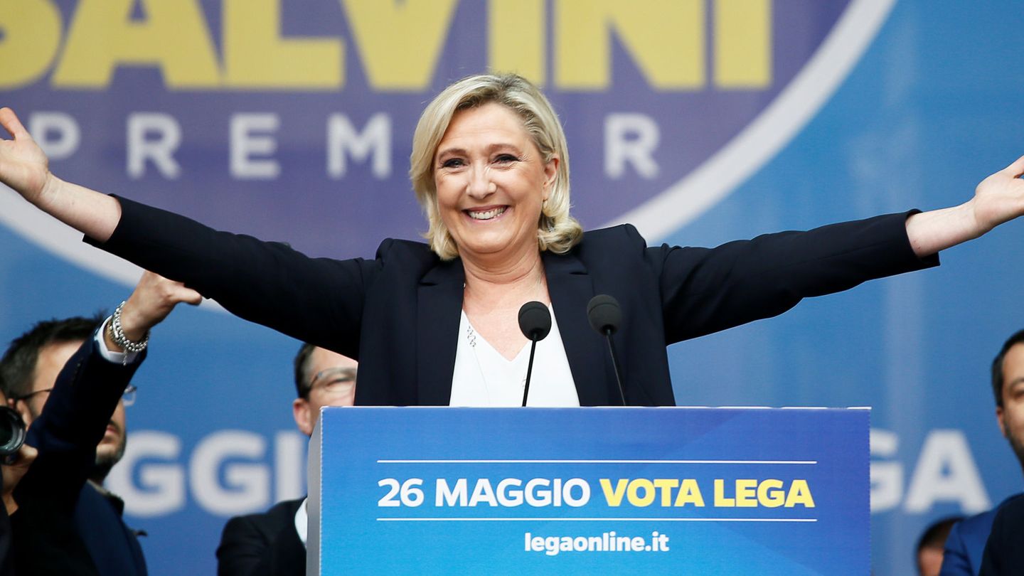 Marine LE Pen, en Milán. (EFE)