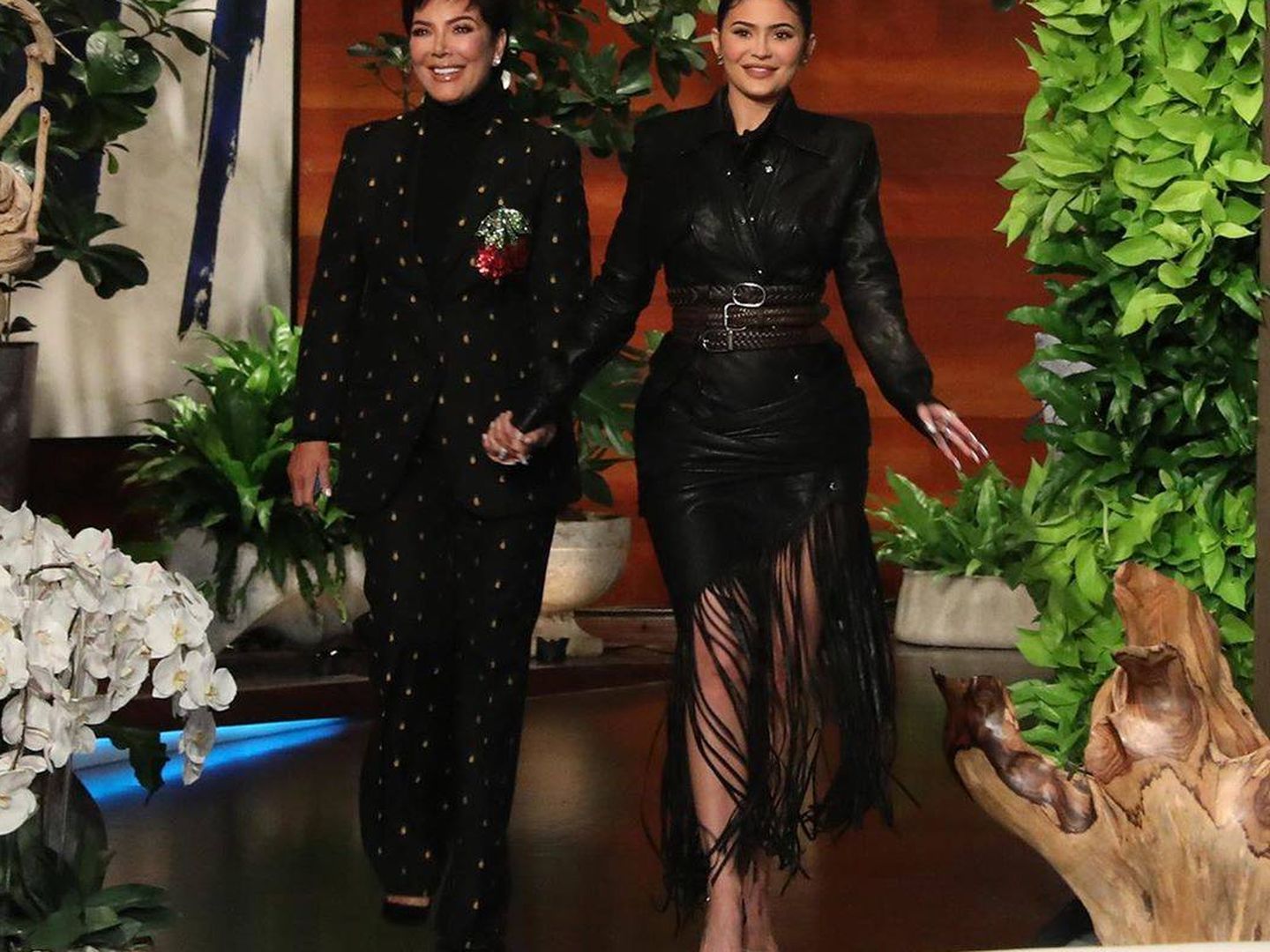 Kylie Jenner y Kris Jenner, en el programa de Ellen. ('The Ellen DeGeneres Show')