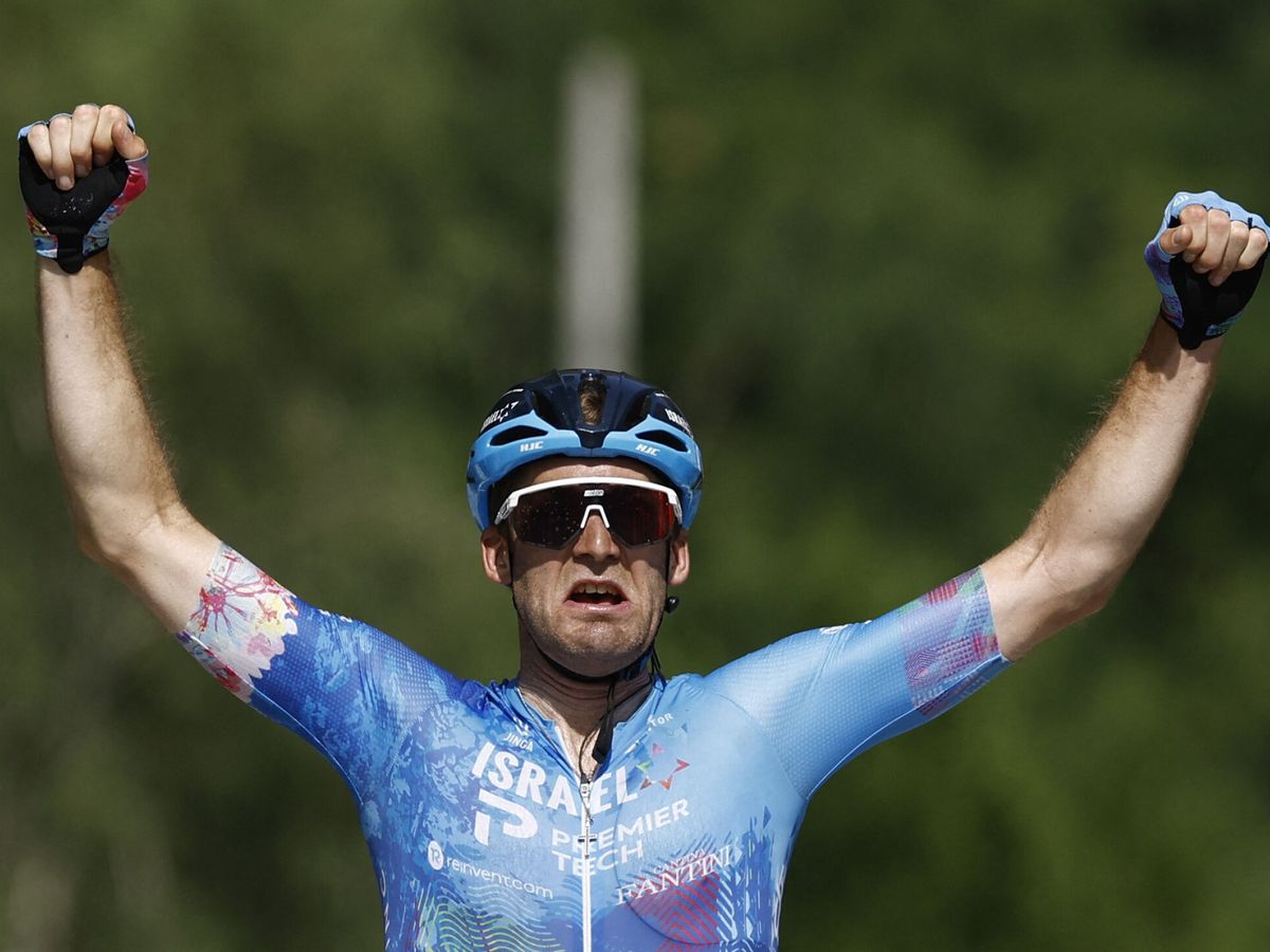 Foto: Houle celebra su victoria de etapa. (REUTERS/Christian Hartmann)