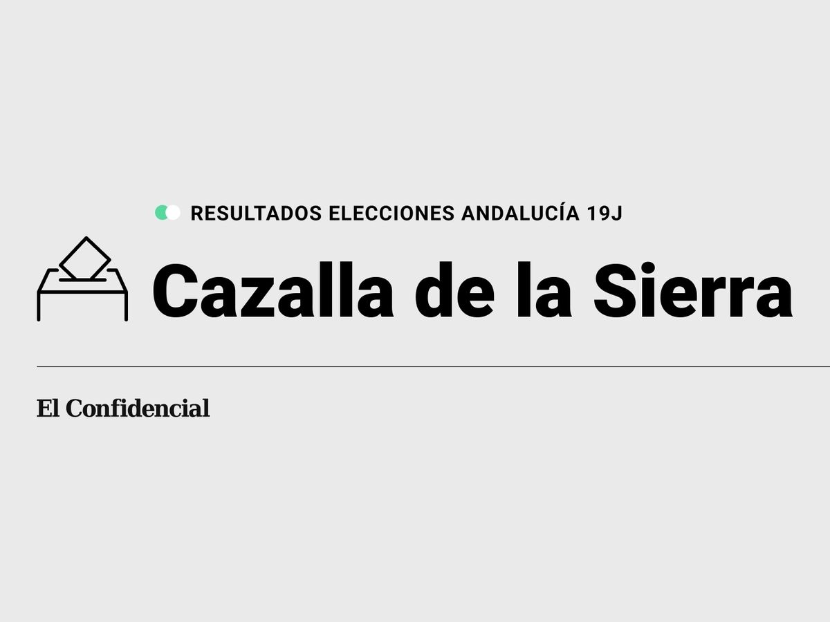 Foto: Resultados en Cazalla de la Sierra, Sevilla, de las elecciones de Andalucía 2022 este 19-J (C.C./Diseño EC)