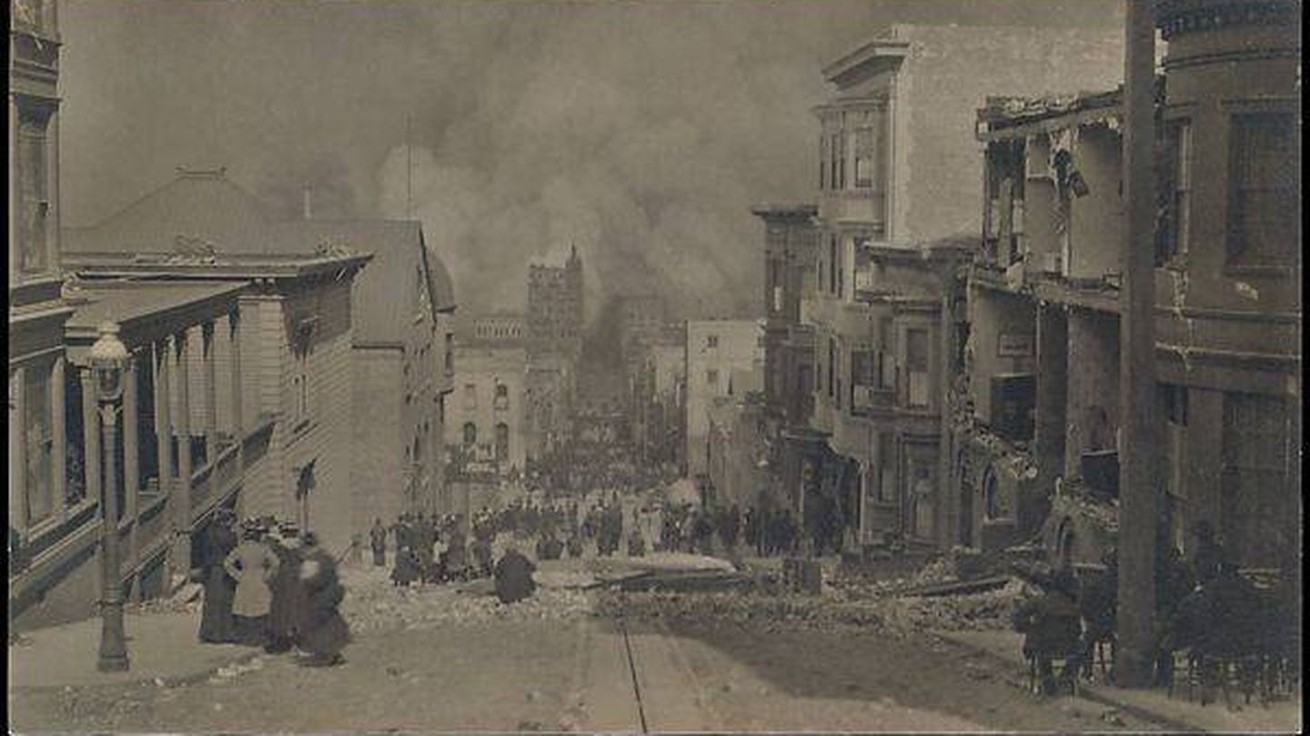 Imagen del terremoto de San Francisco de 1906. (Arnold Genthe)