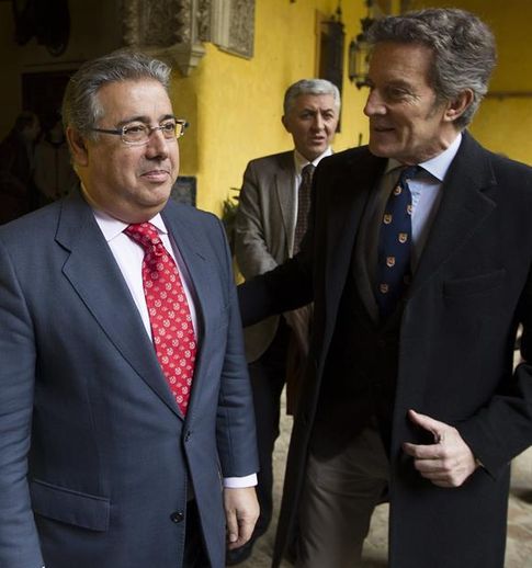 Juan Ignacio Zoido y Alfonso Díez el pasado jueves (EFE)