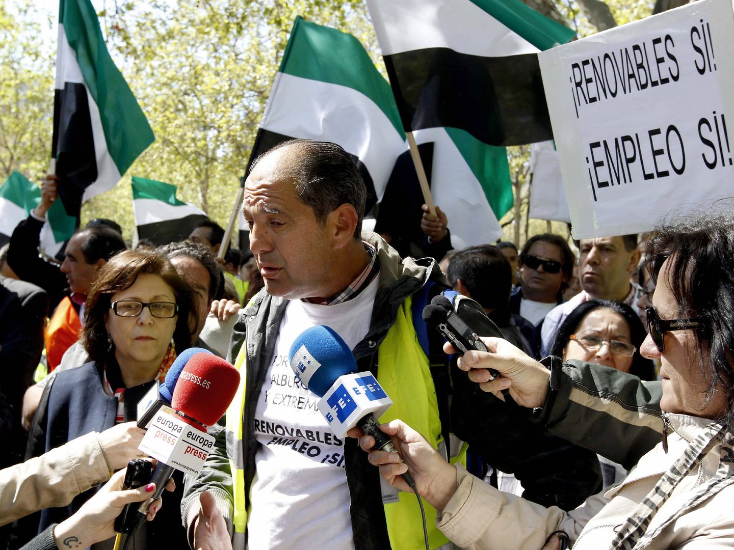 Ángel Vadillo, en su marcha contra las eléctricas en 2012. (EFE)