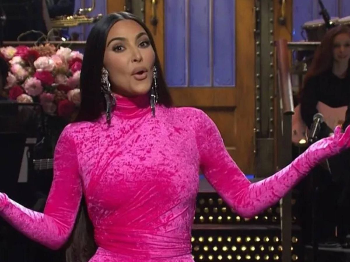 Foto: Kim Kardashian, durante su monólogo en 'Saturday Night Live' para la NBC. (Cortesía)