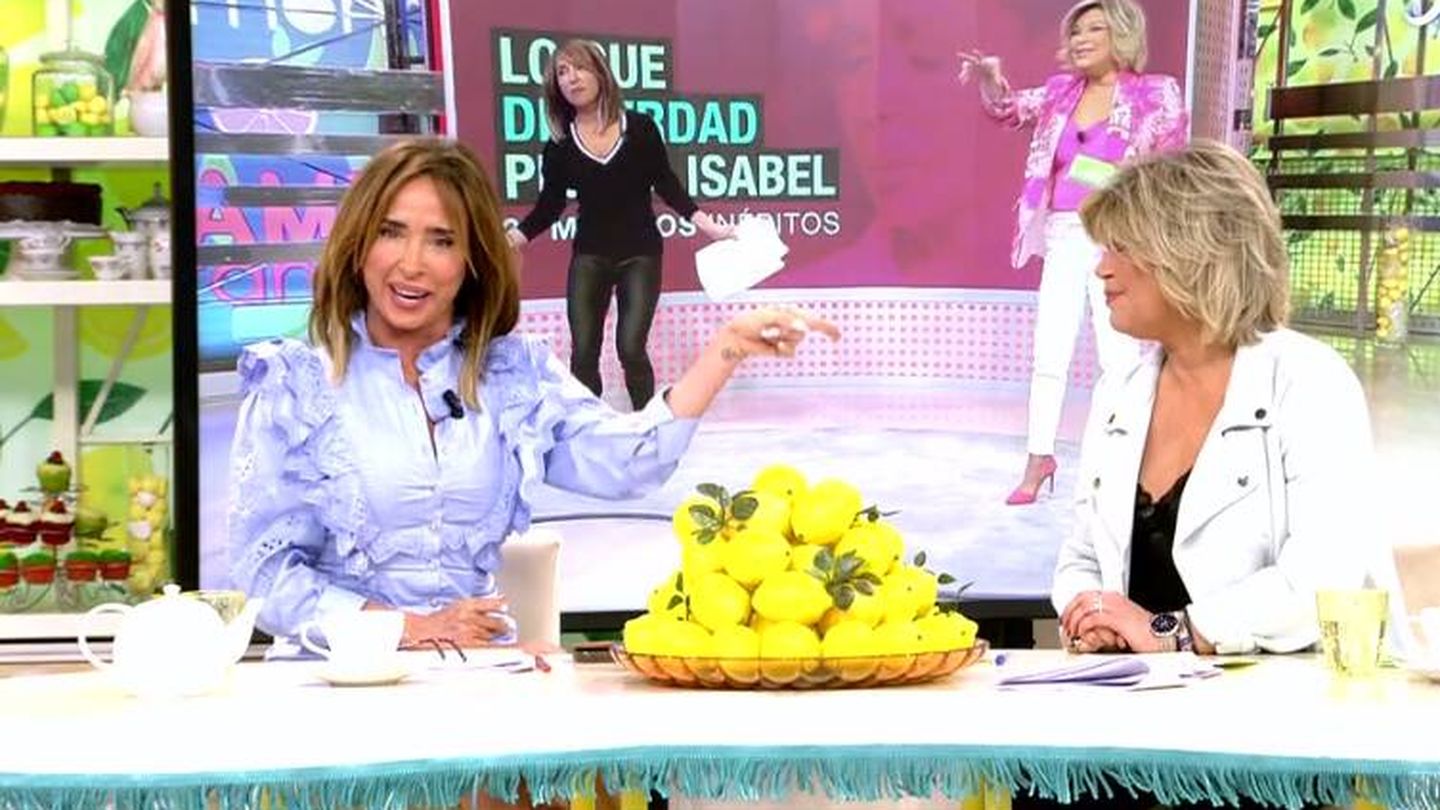 María Patiño y Terelu Campos en 'Sálvame Lemon Tea'. (Mediaset)