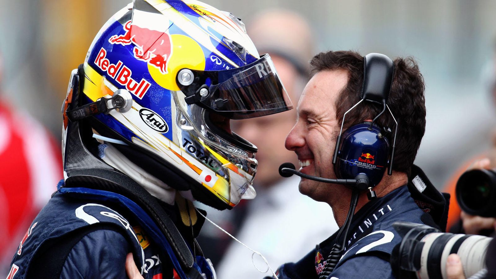 Foto: Sebastian Vettel y Kenny Handkammer (Paul Gilham/Getty Images)
