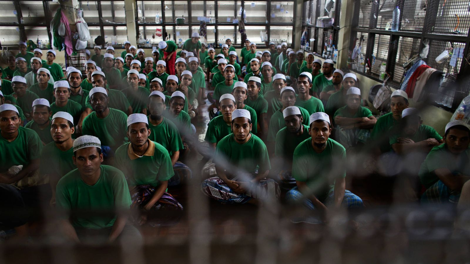 Foto: Migrantes rohingya en un centro de detención en Kanchanaburi, Tailandia (Reuters).