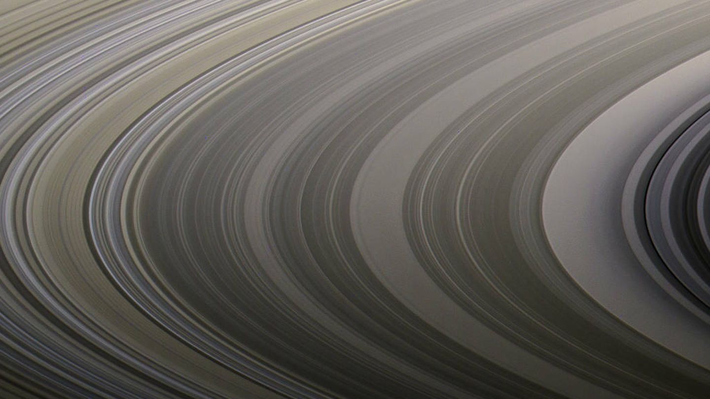 Los anillos de Saturno capturados por la sonda Cassini en 2009. (NASA/JPL-Caltech/Space Science Institute)