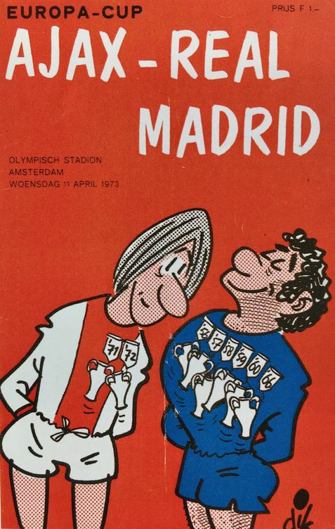 Cartel del primer Ajax-Real Madrid. (Archivo David Endt)