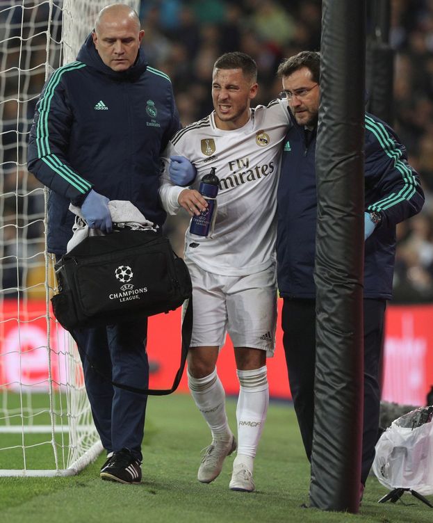 Foto: Eden Hazard sufrió una lesión durante el Real Madrid-PSG de Champions League. (EFE)