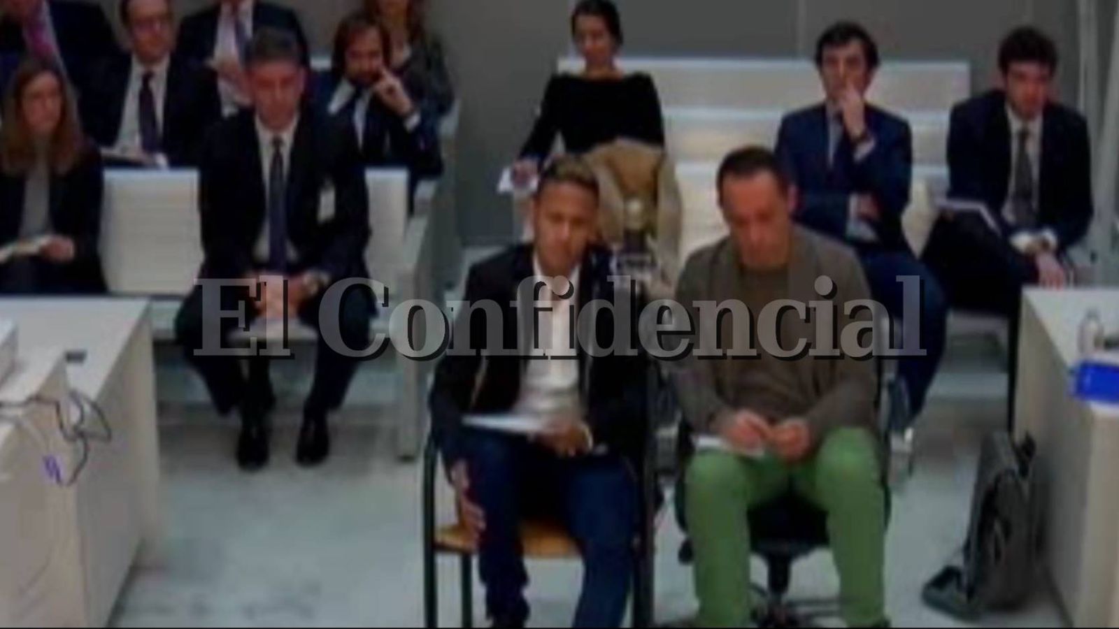 Foto: Neymar, durante su declaración en la Audiencia Nacional.