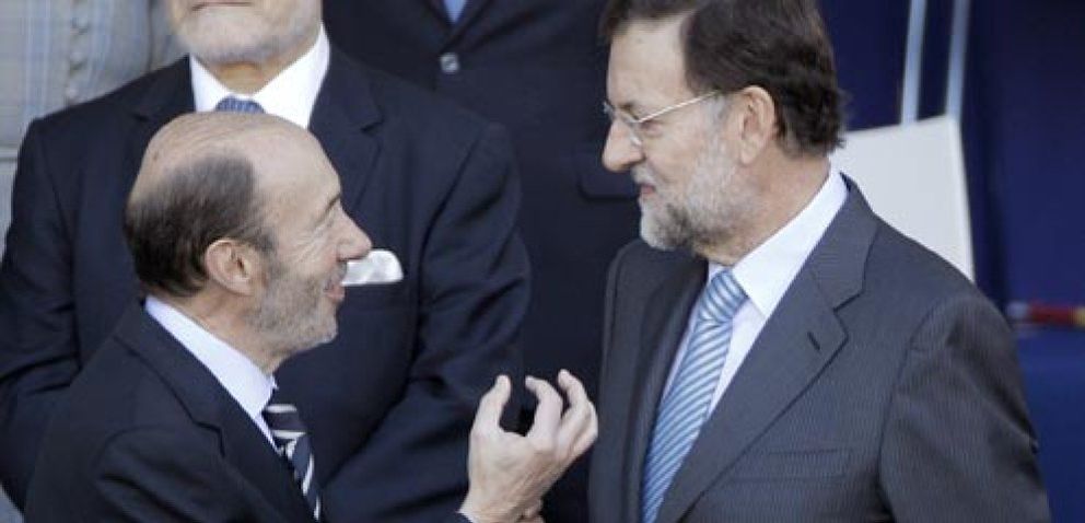 Foto: Rubalcaba y Rajoy buscan enterrar la crispación en la primera campaña sin ETA
