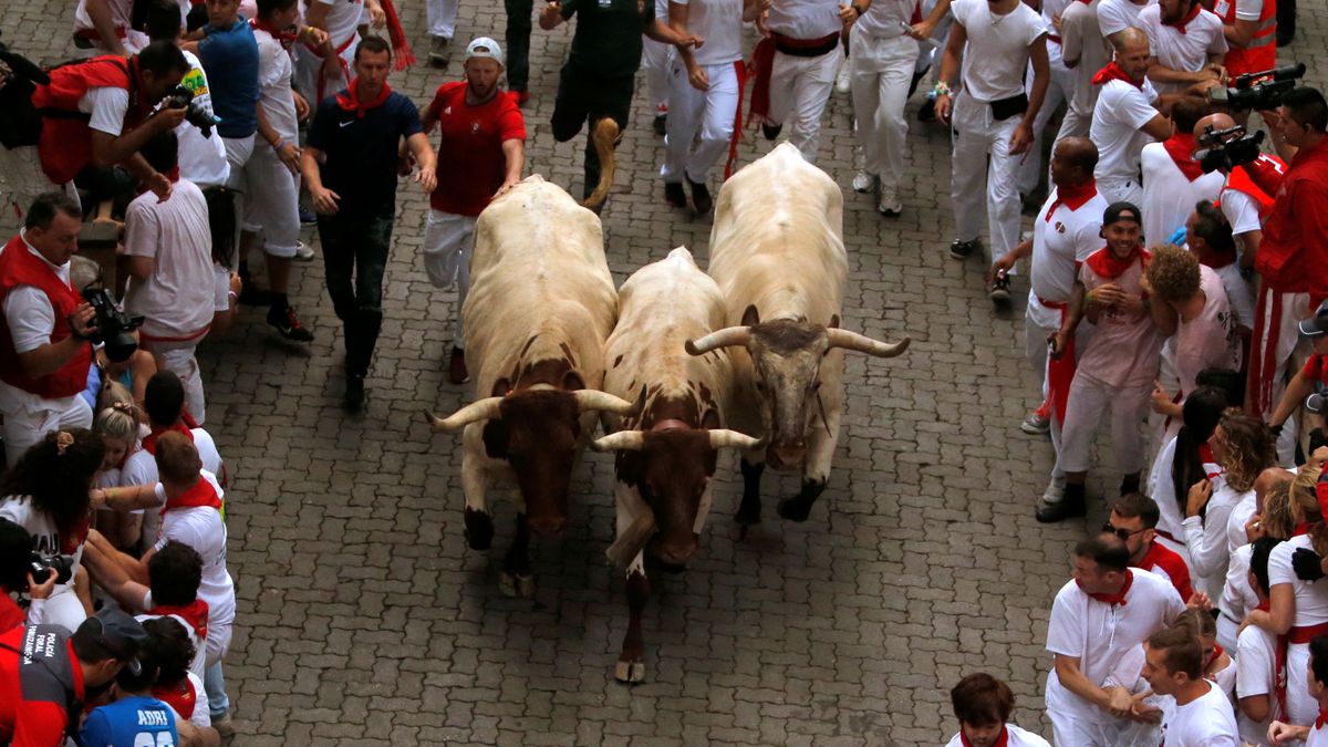 San Fermín 2019: un primer encierro abarrotado deja un herido por asta de toro