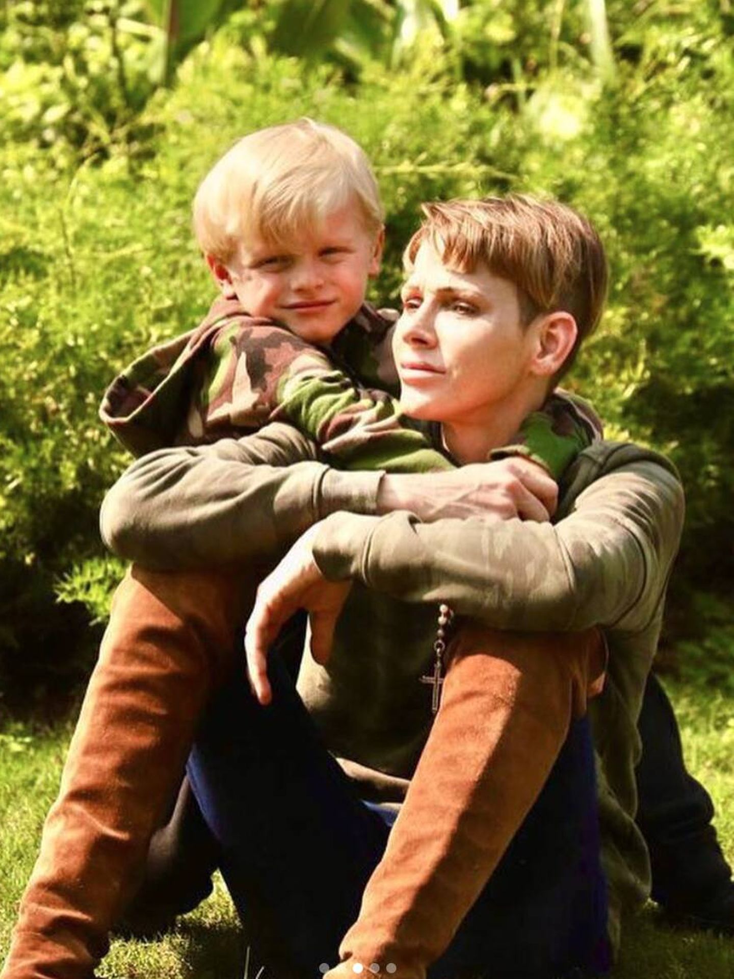 Charlène, con su hijo Jacques en Sudáfrica. (Instagram)