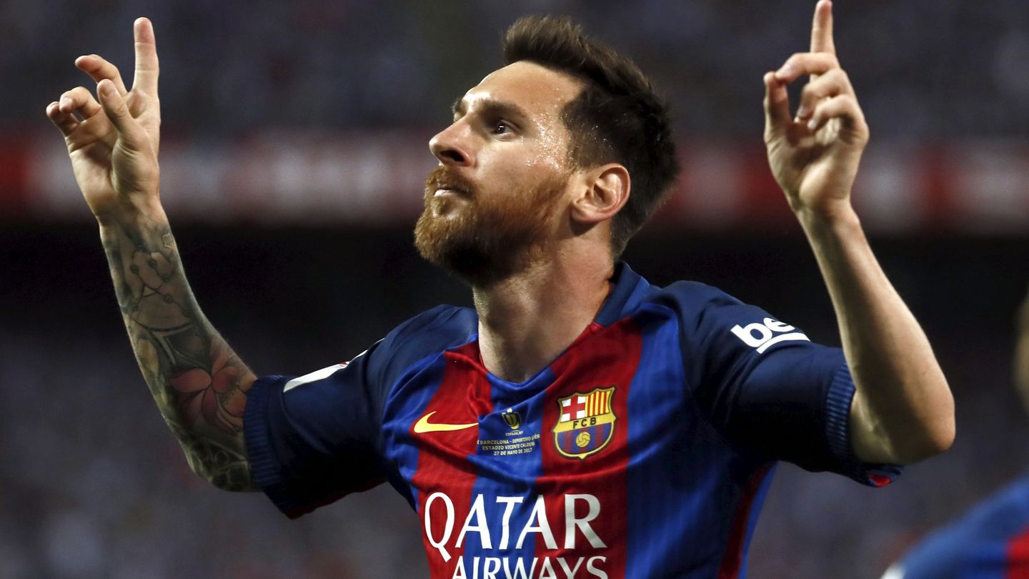Messi celebra un gol marcado la pasada temporada. (EFE)