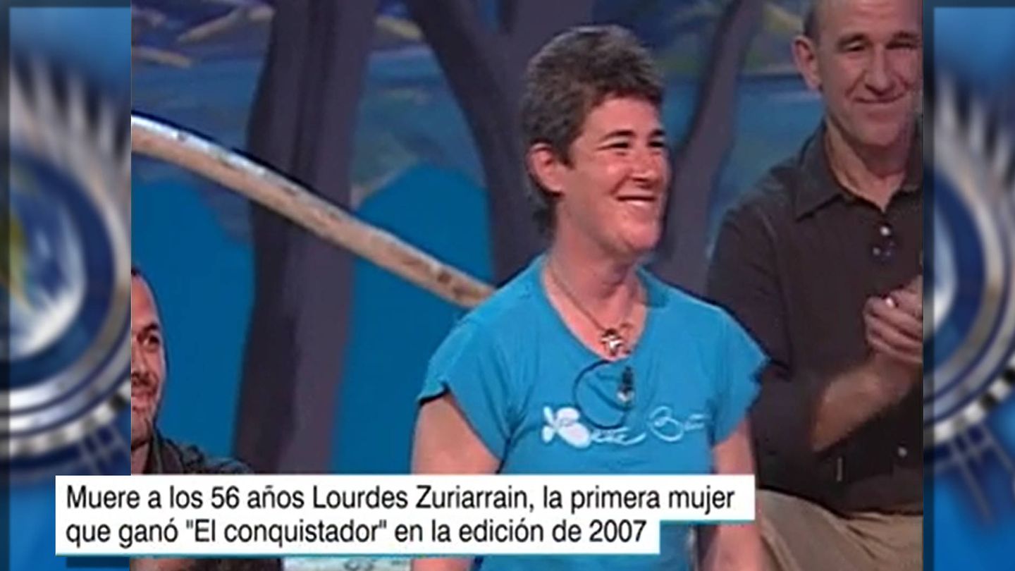 Lourdes Zurriarrain, tras proclamarse ganadora de 'El conquistador' en 2007. (ETB)