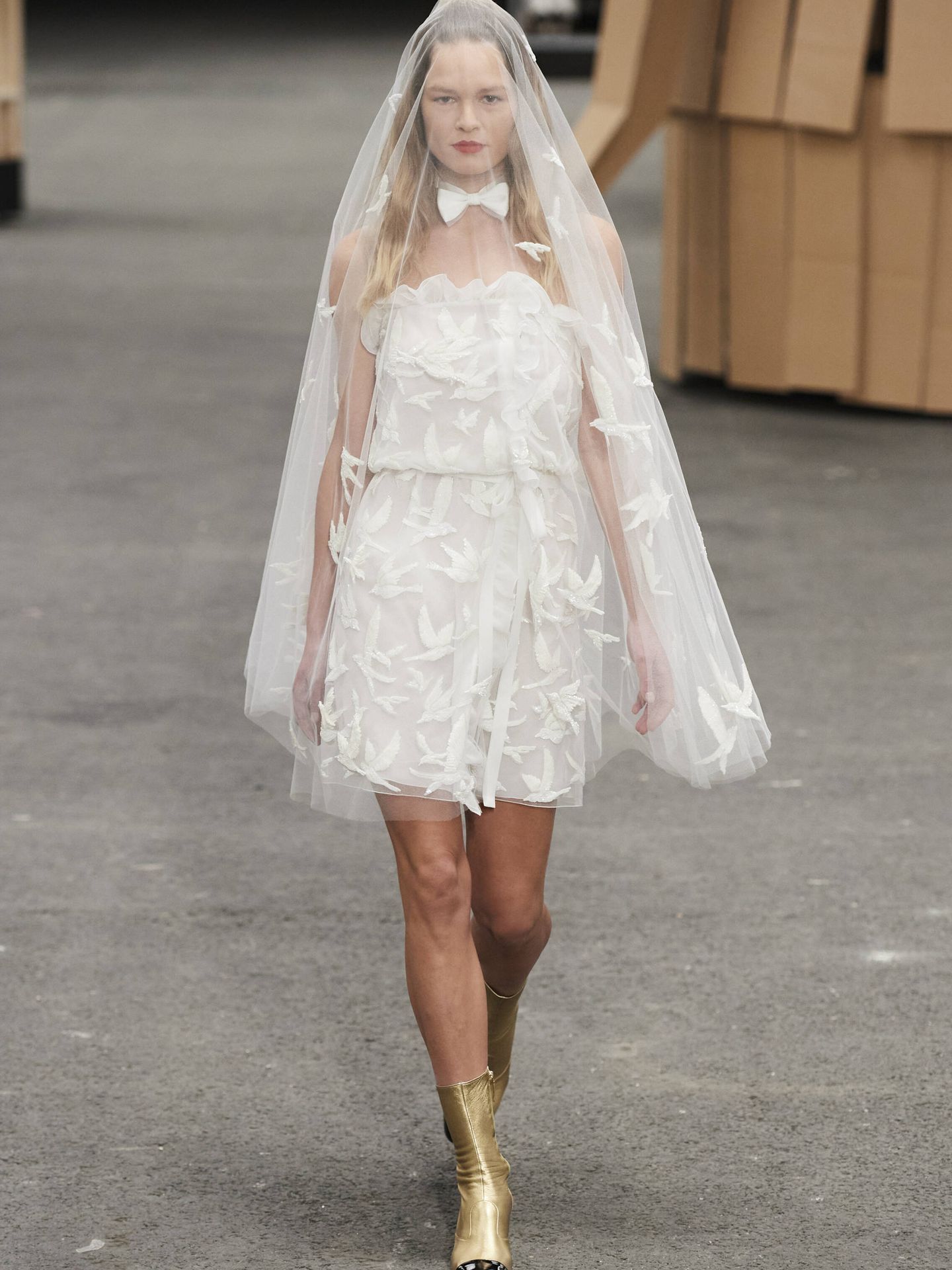 Un vestido de novia de Chanel. (Imaxtree)