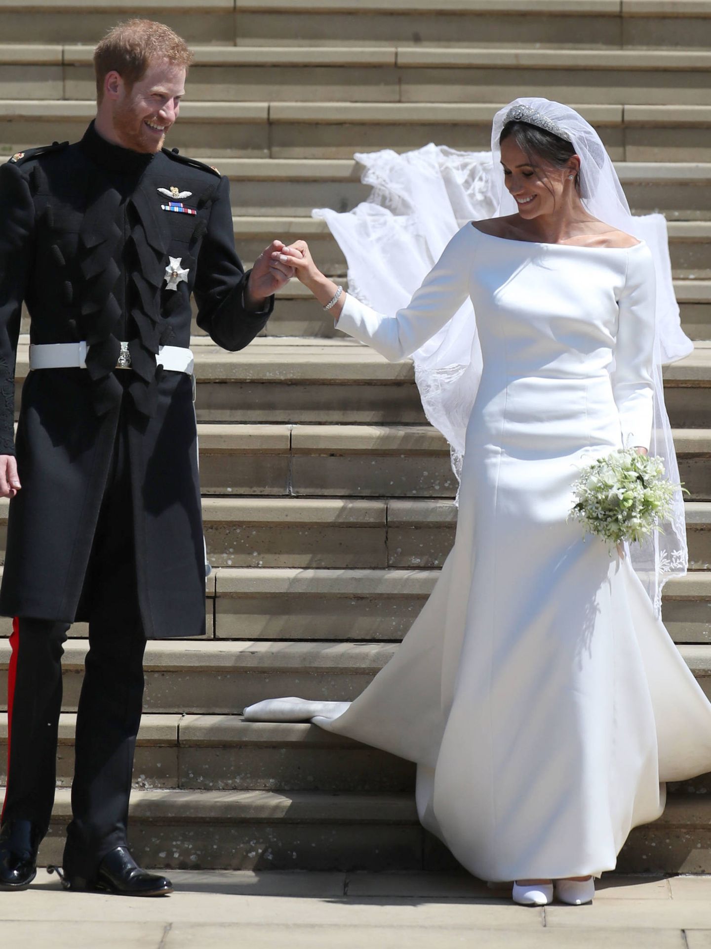 El vestido, la tiara y el velo de novia de Meghan Markle, expuestos por primera