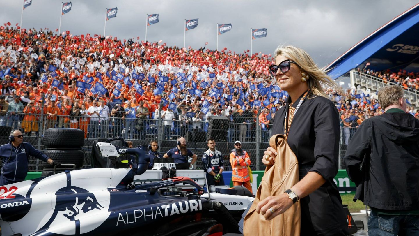 Máxima de Holanda y su look para el Gran Premio de Fórmula 1 en los Países Bajos. (Cordon Press)
