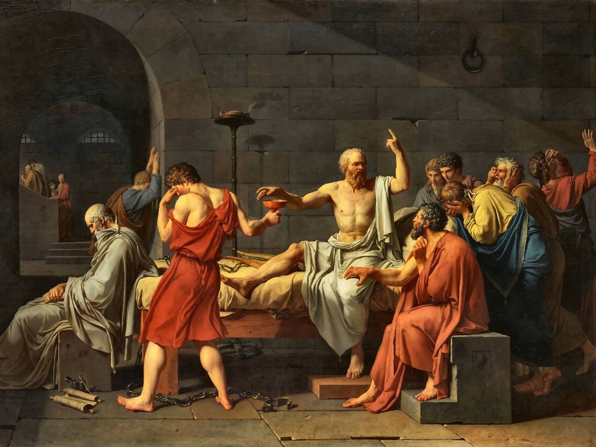 Foto: La muerte de Sócrates. 