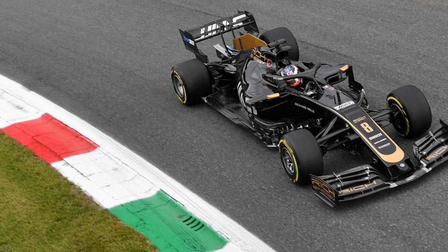 Romain Grosjean (16º) fue el mejor Haas en el Gran Premio de Italia. (EFE)