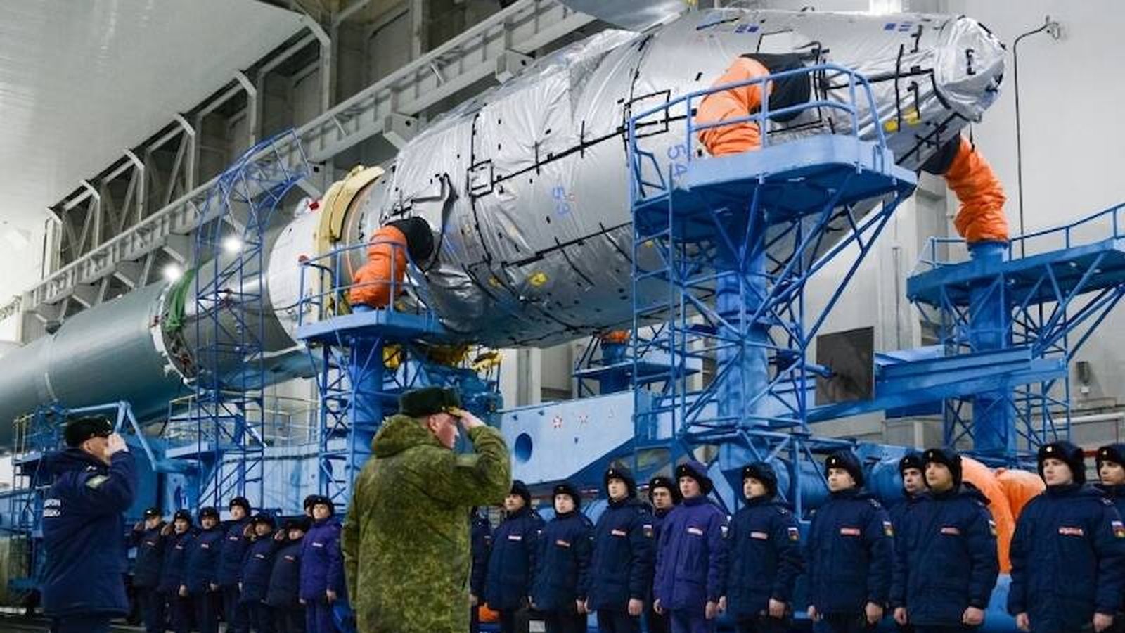 Un cohete Soyuz con el satélite militar Kosmos 2575 el febrero. (Ministerio de Defensa de Rusia)