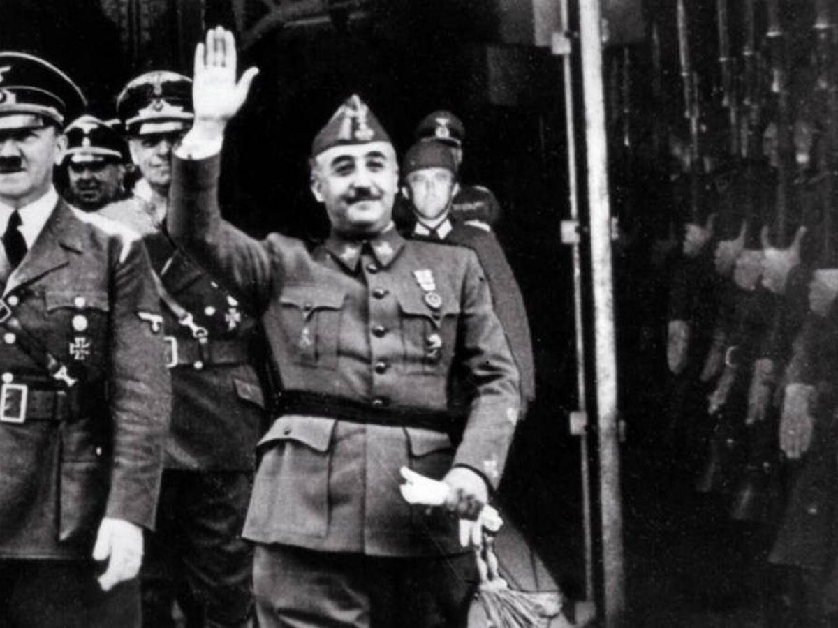 Foto: Hitler y Franco durante el famoso encuentro de Hendaya.