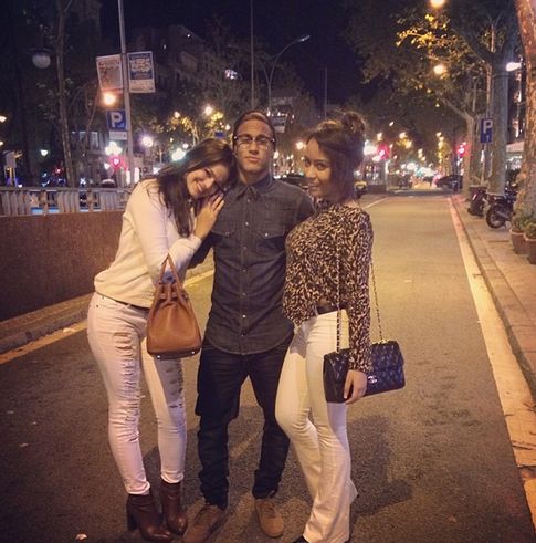 Foto: Neymar junto a su novia Bruna y su hermana Rafaella (Instagram)