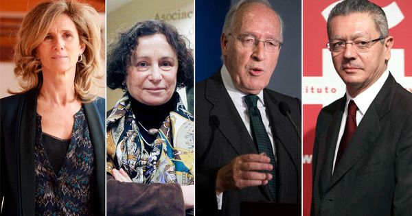 Foto: Cristina Garmendia, Ana Palacio, Manuel Pizarro y Alberto Ruiz-Gallardón han entrado en el mundo de los medios este año. (EC)