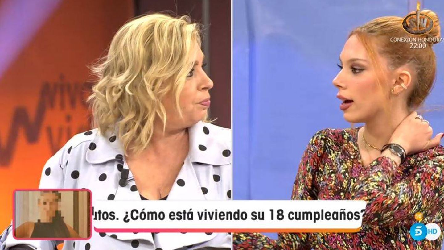 Carmen Borrego y Alejandra Rubio, en 'Viva la vida'. (Mediaset España)