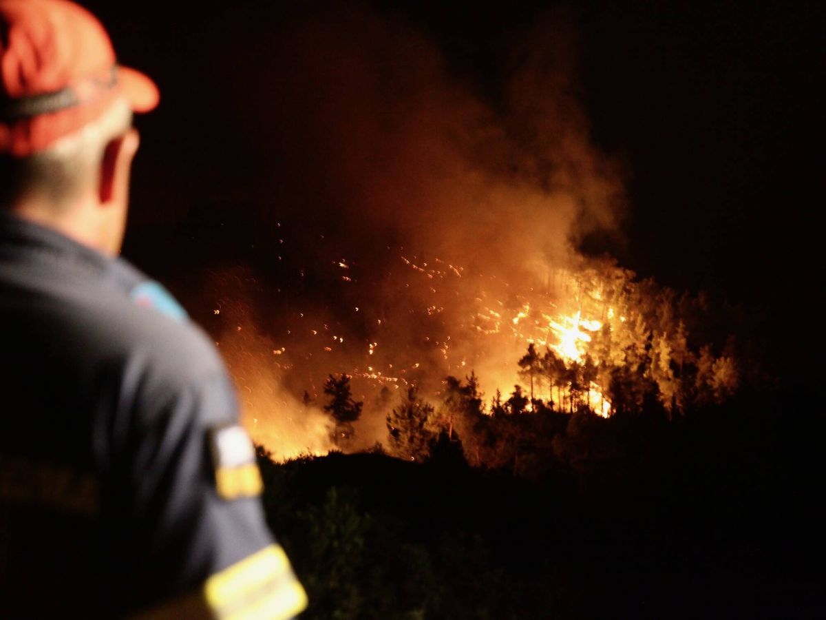 Foto: Incendio en Grecia (Aristidis Vafeiadakis / Zuma Press / Dpa)