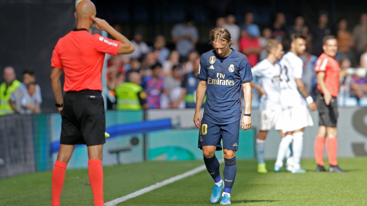 El motivo de la expulsión de Luka Modric en el Celta-Real Madrid