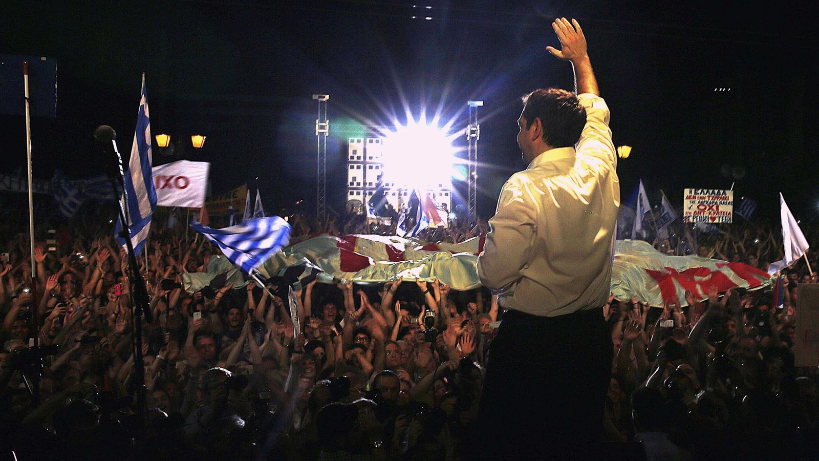 Foto: Alexis Tsipras, en el último mitin antes del referéndum. (Reuters)