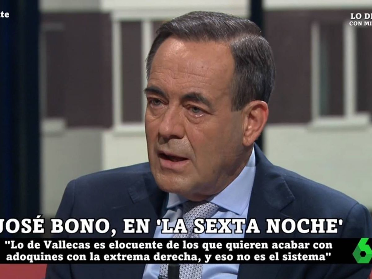 Foto: José Bono, en 'La Sexta noche'. (Atresmedia).