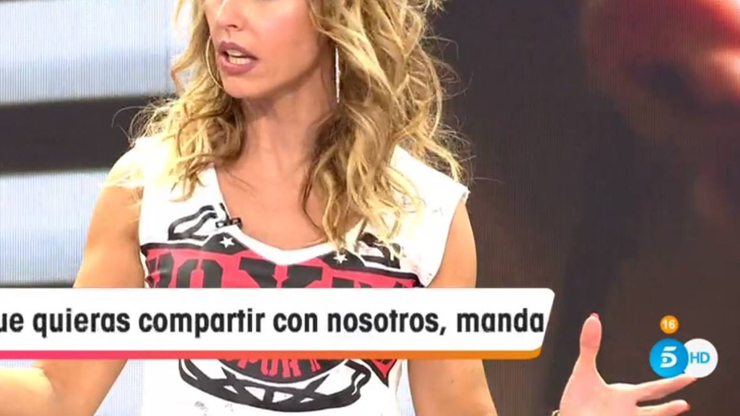 Emma García, indignada en 'Viva la vida'. (Telecinco).