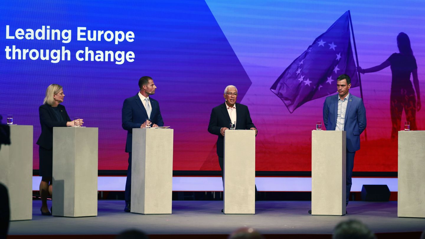 Líderes socialistas europeos durante una reunión en Berlín. (EFE)
